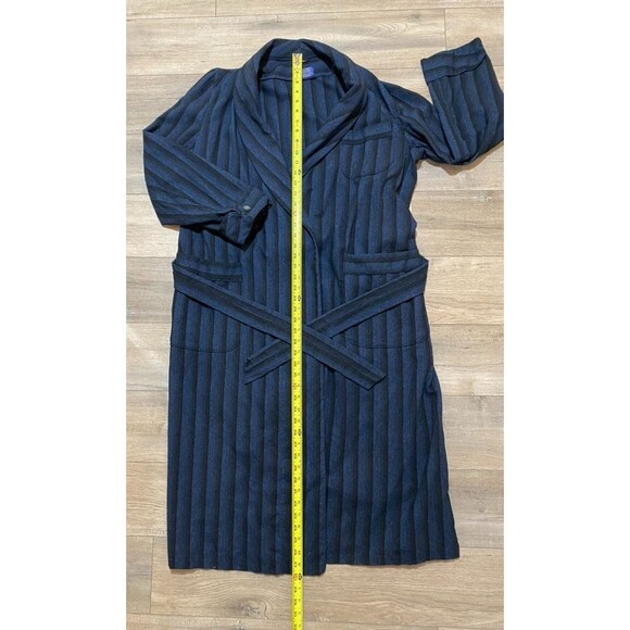 Vintage Pendleton Wool Robe Mens M Blue Striped Belted Academia Heritage USA - Picture 4 of 9